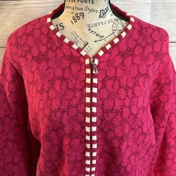 Vintage Nomadic Traders Cardigan Sweater Front Zipper Size Large Ramie/Cotton - Picture 2 of 9